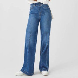 Spanx Seamed Front-Wide Leg Jeans